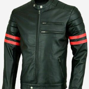 Fight Club Sheep Leather Jacket Men’s Real / Faux Leather Jacket